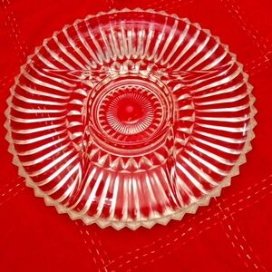 Crystal serving platter